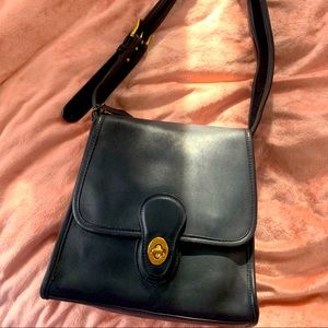Navy Coach Shelbourne Crossbody purse